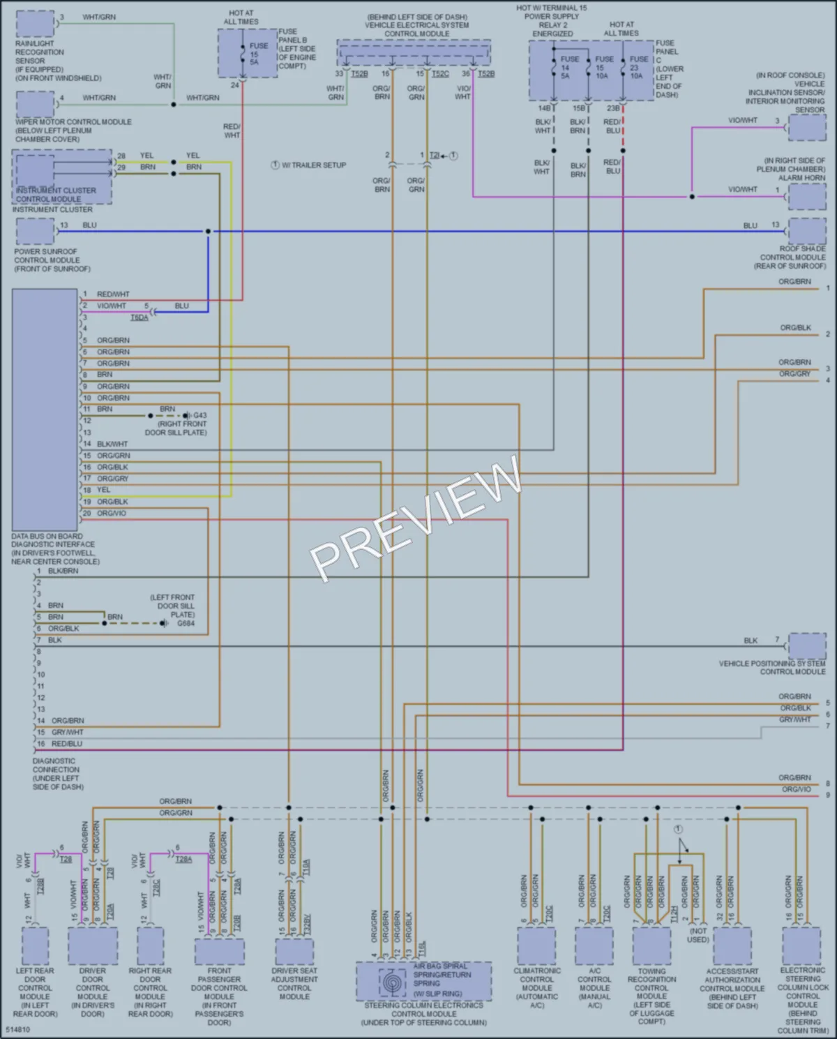 2017 Volkswagen Tiguan Computer Data Lines wiring diagram preview