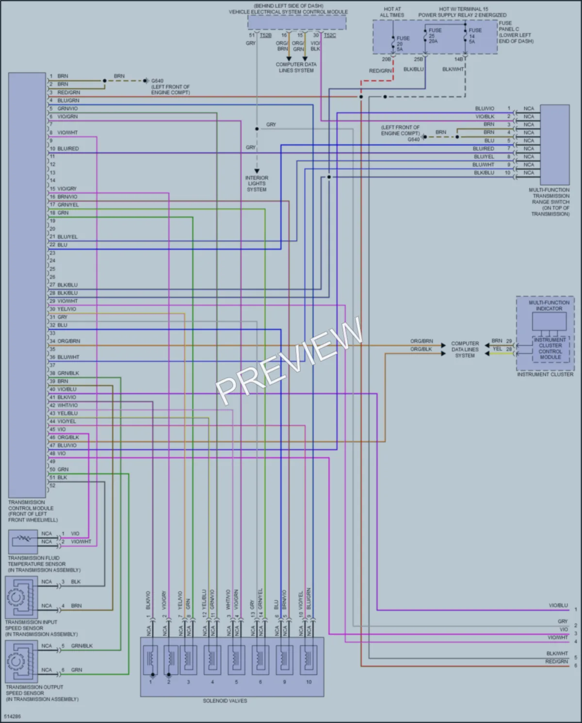 2017 Volkswagen Tiguan Transmission wiring diagram preview