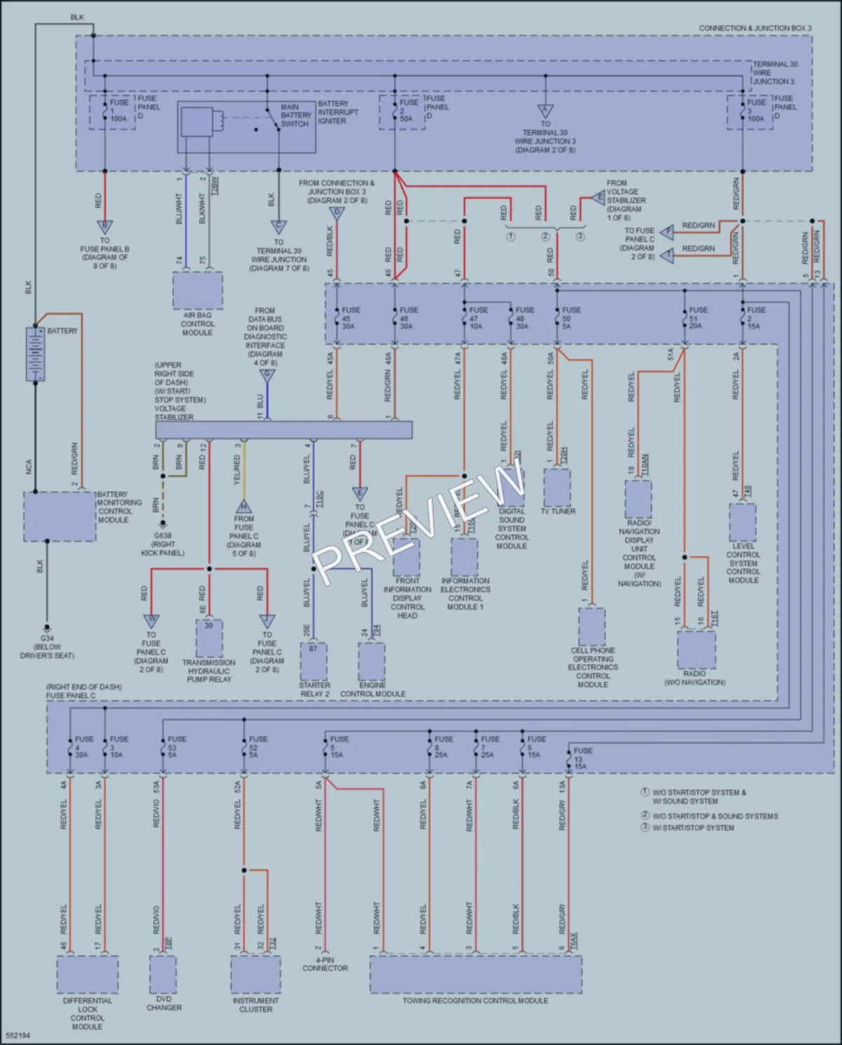 2017 Volkswagen Touareg Power Distribution wiring diagram preview
