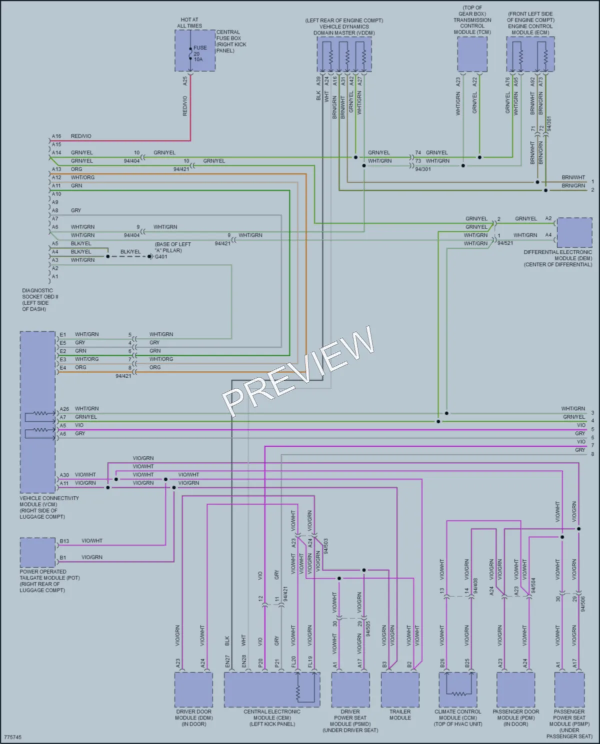 2017 Volvo XC90 Computer Data Lines wiring diagram preview