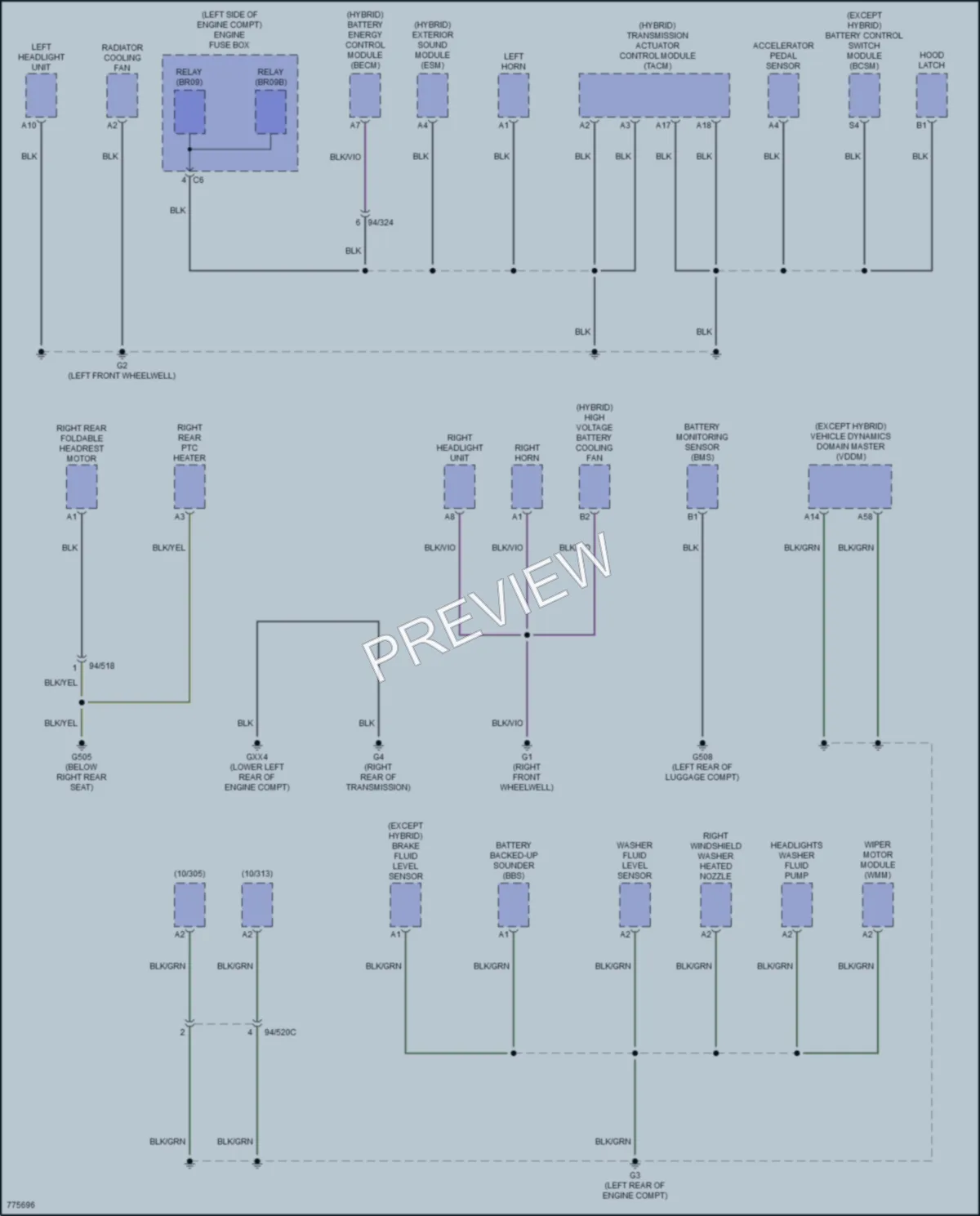 2017 Volvo XC90 Ground Distribution wiring diagram preview