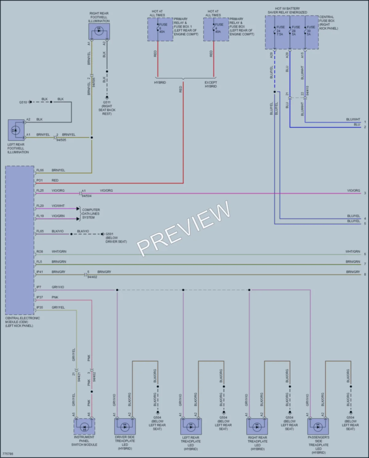2017 Volvo XC90 Interior Lights wiring diagram preview