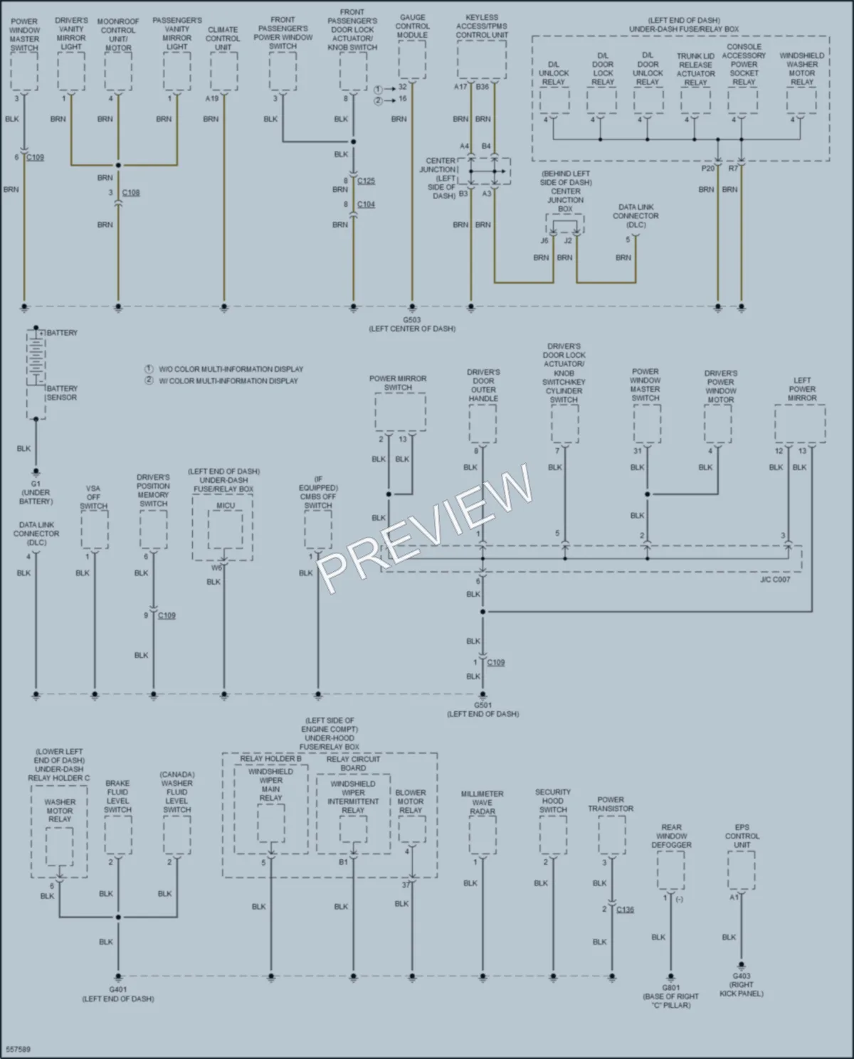 2018 Acura ILX Ground Distribution wiring diagram preview