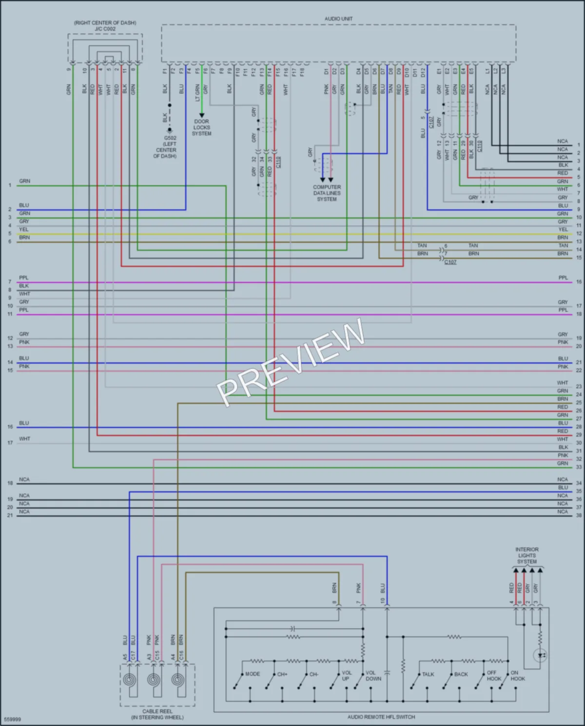 2018 Acura ILX Radio wiring diagram preview
