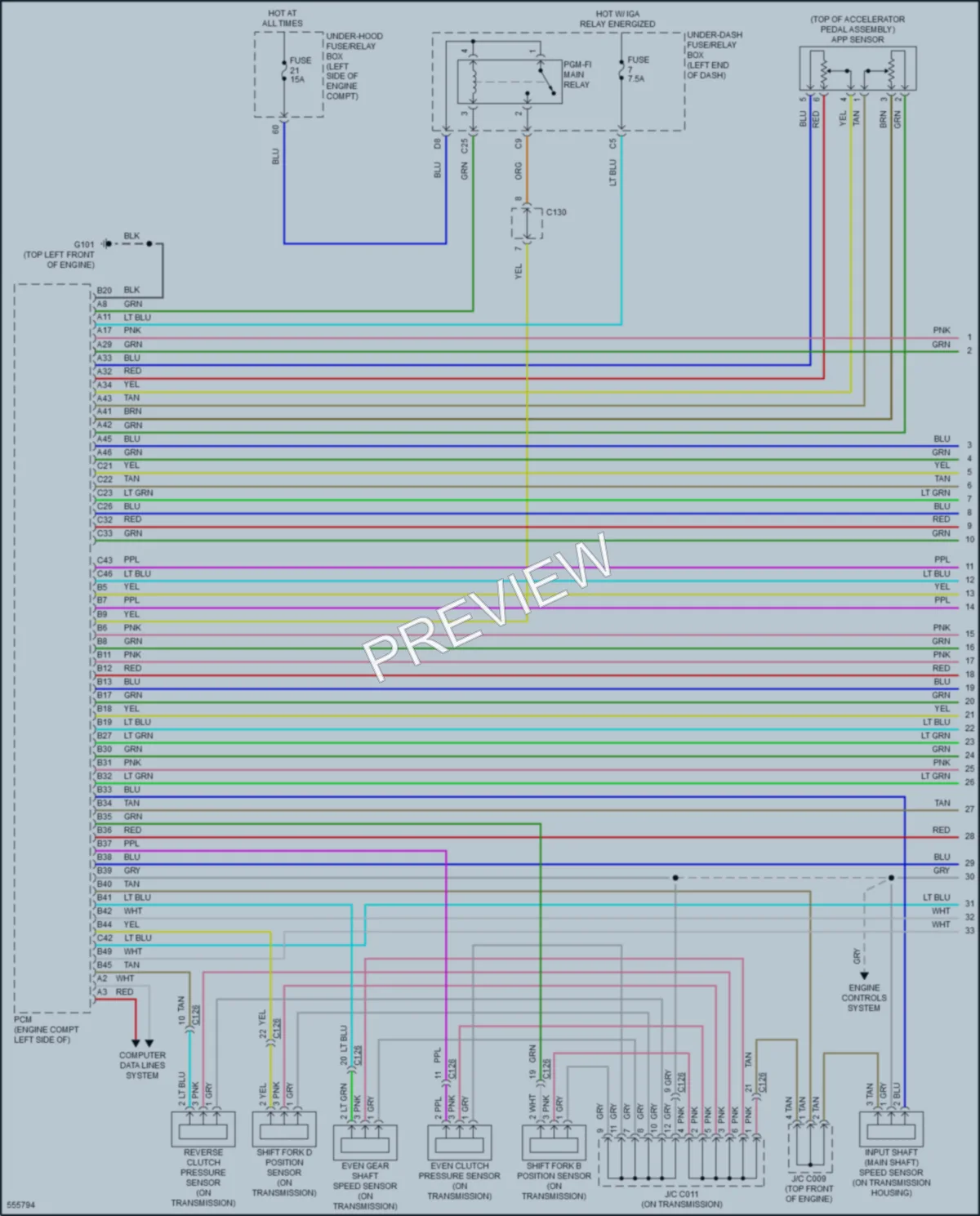 2018 Acura ILX Transmission wiring diagram preview