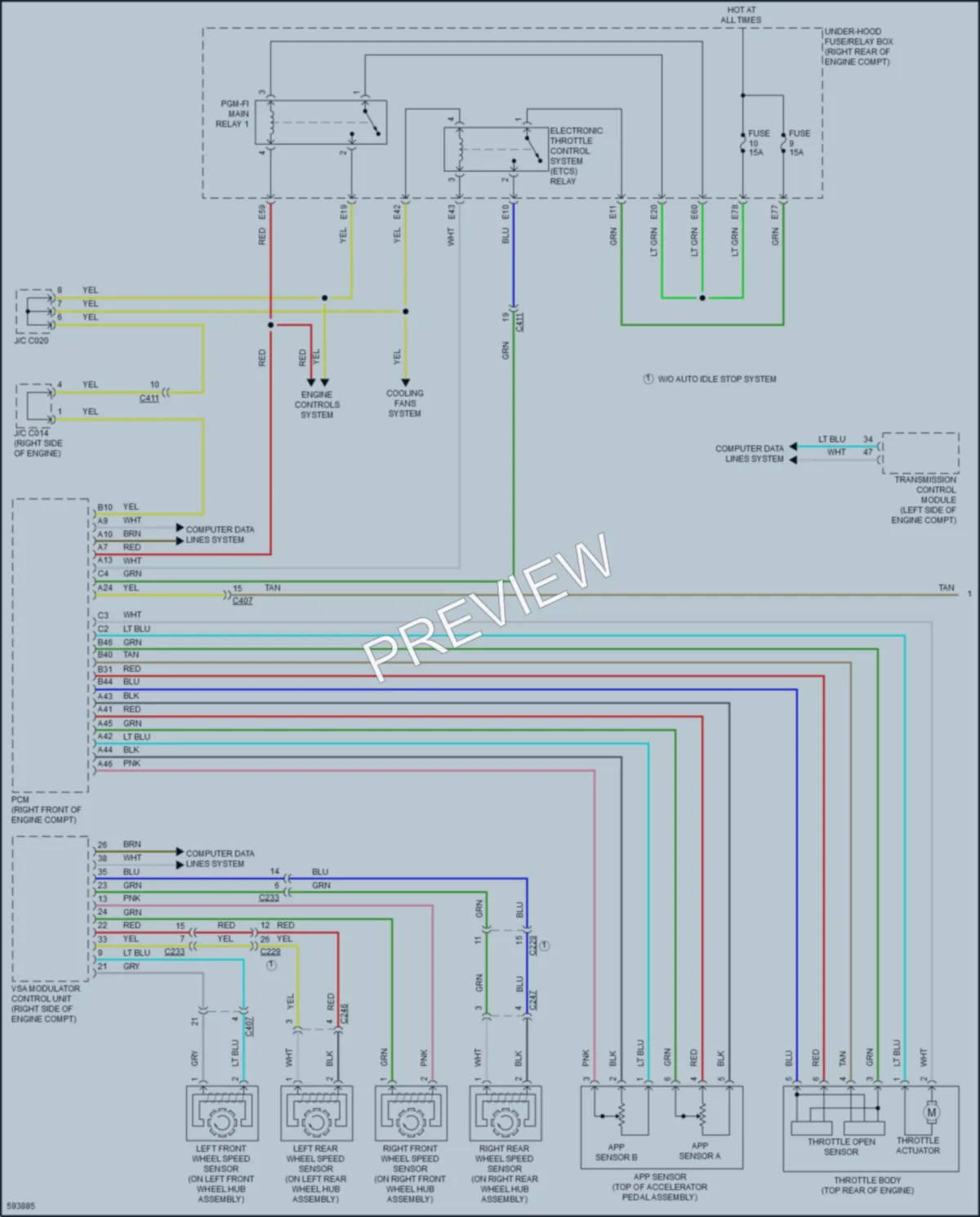 2018 Acura MDX Cruise Control wiring diagram preview