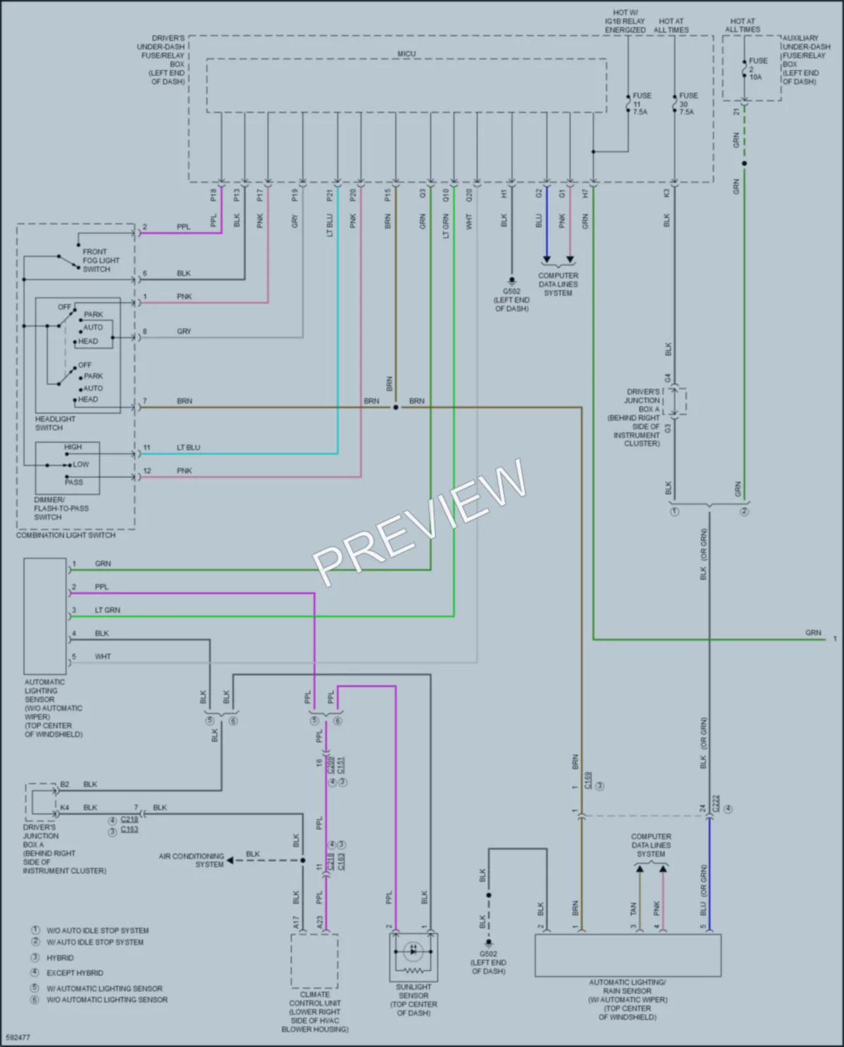 2018 Acura MDX Headlights wiring diagram preview
