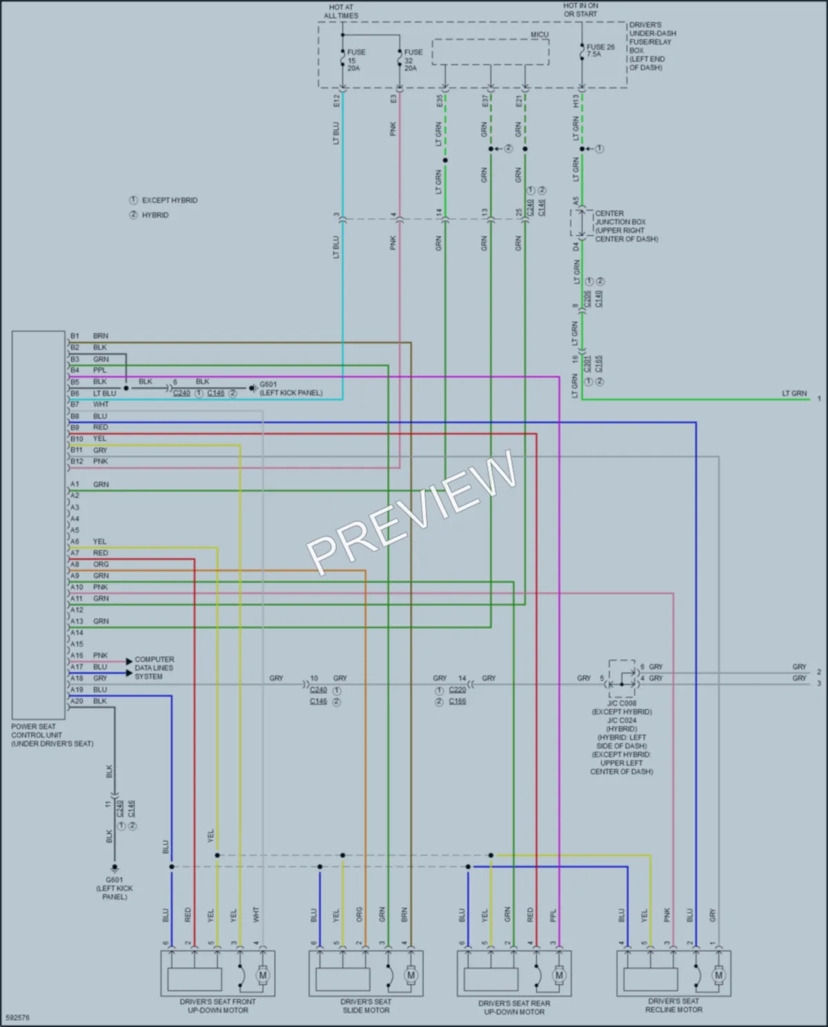 2018 Acura MDX Memory Systems wiring diagram preview