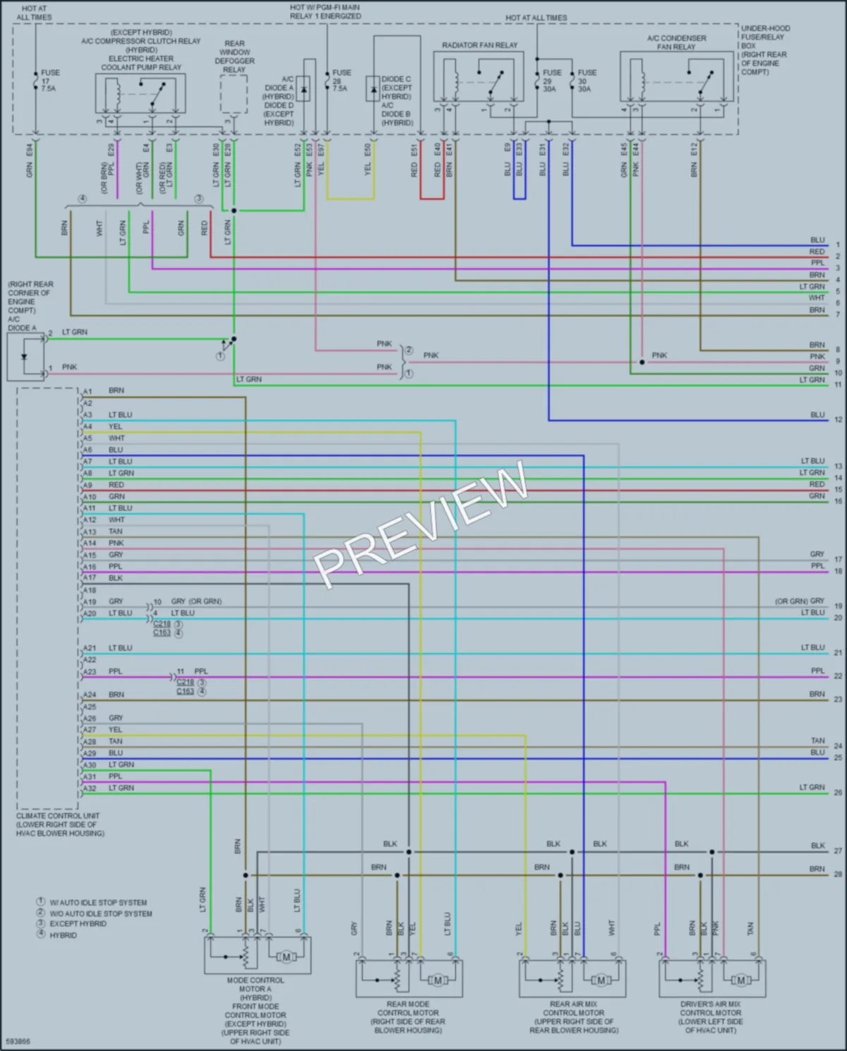 2018 Acura MDXSportHybrid Air Conditioning wiring diagram preview