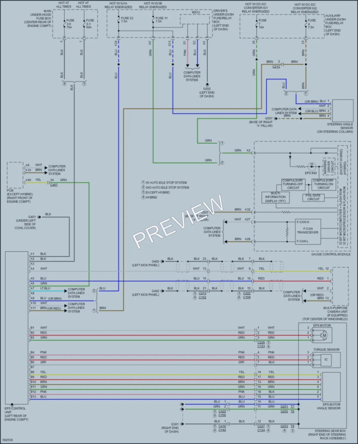 2018 Acura MDXSportHybrid Electronic Power Steering wiring diagram preview
