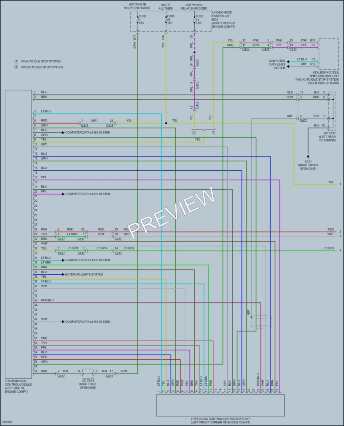 2018 Acura MDXSportHybrid Transmission wiring diagram preview