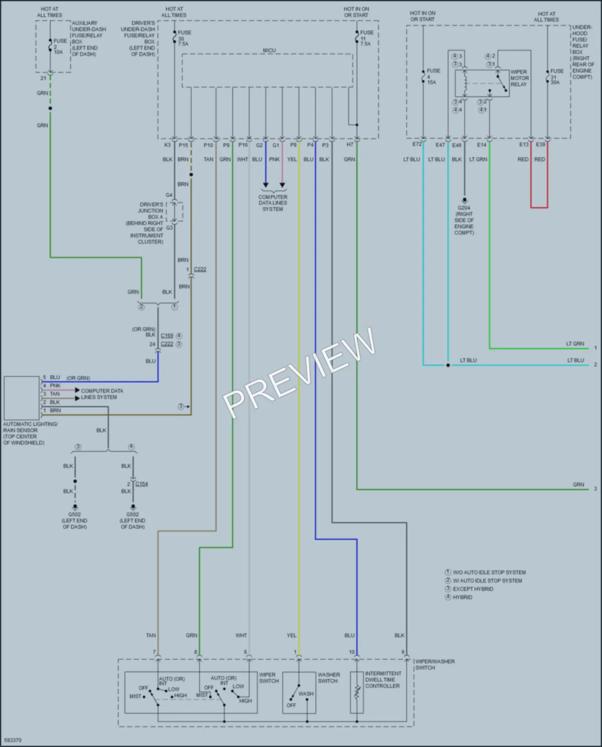 2018 Acura MDXSportHybrid Wiper Washer wiring diagram preview