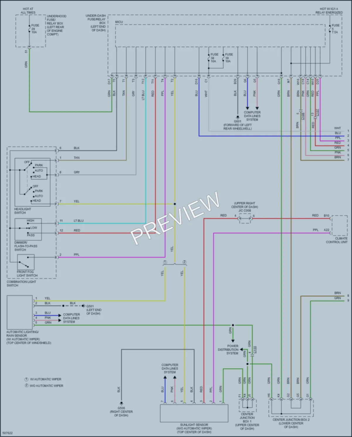 2018 Acura RDX Headlights wiring diagram preview