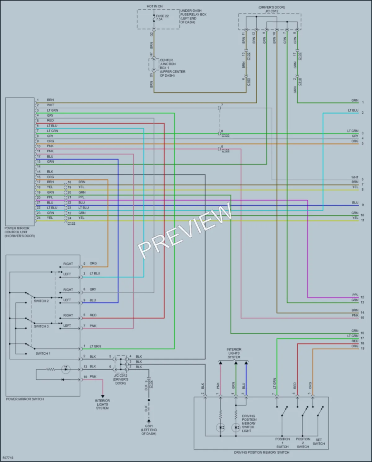 2018 Acura RDX Memory Systems wiring diagram preview