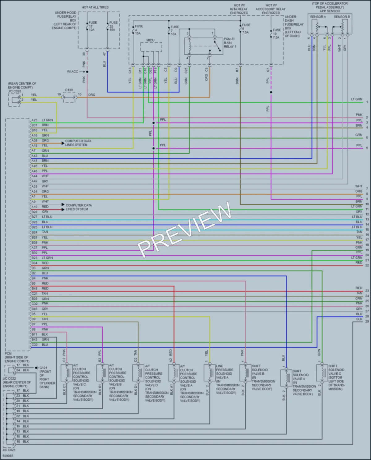 2018 Acura RDX Transmission wiring diagram preview