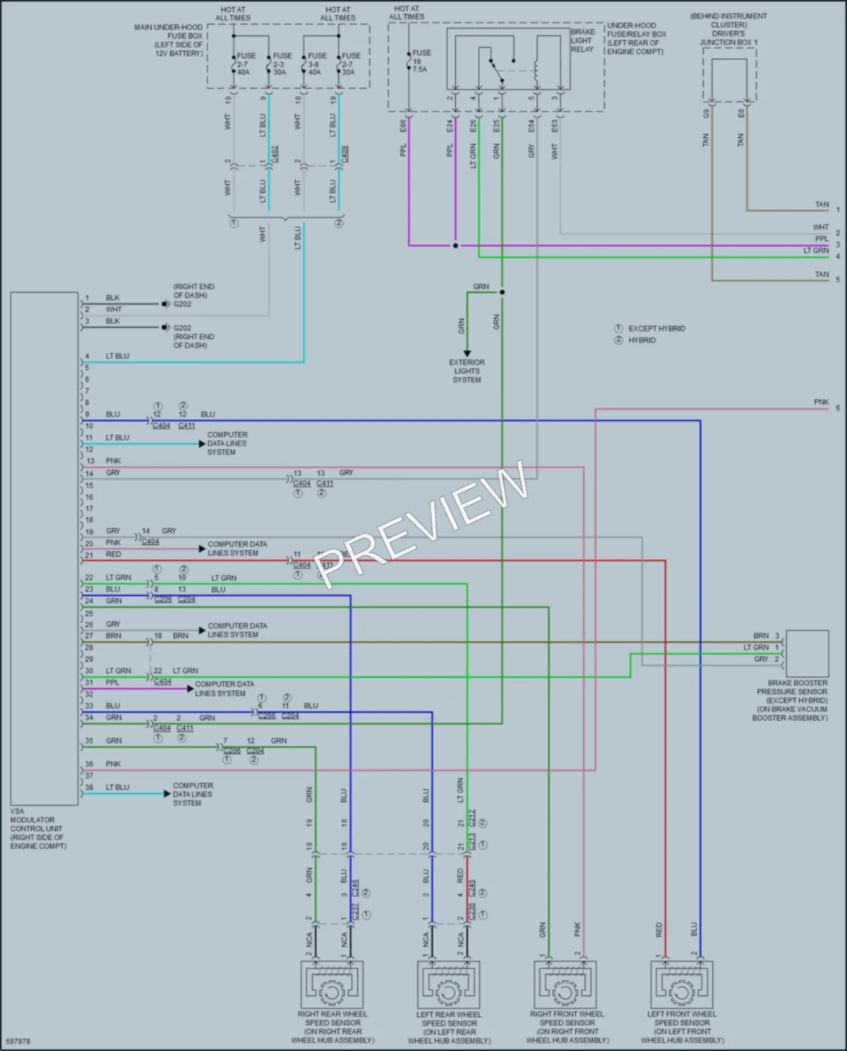 2018 Acura RLX Anti Lock Brakes wiring diagram preview