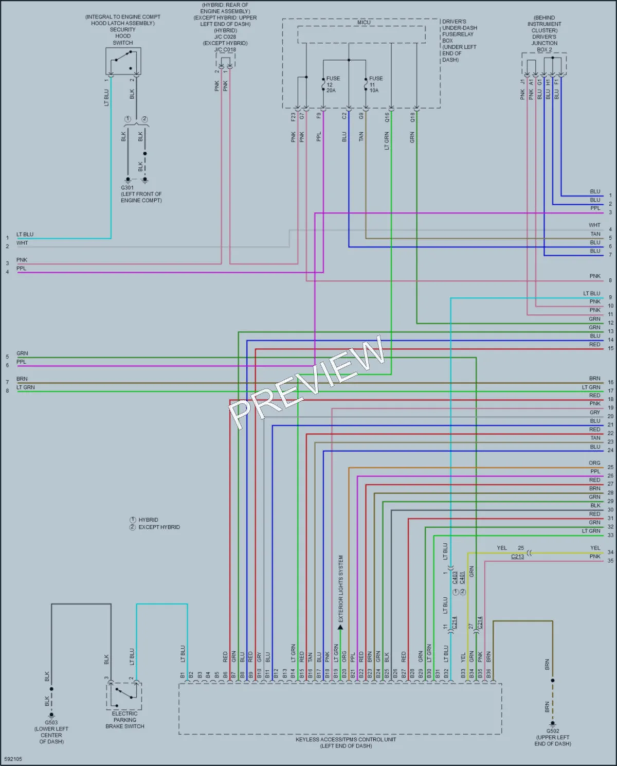 2018 Acura RLX Anti Theft wiring diagram preview