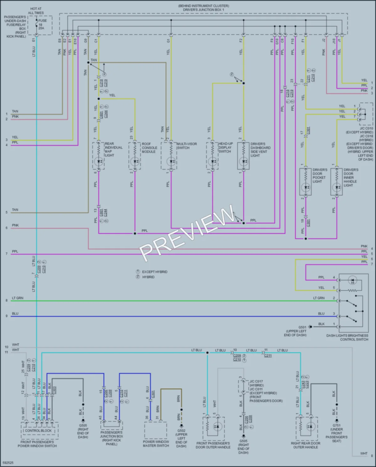 2018 Acura RLX Interior Lights wiring diagram preview