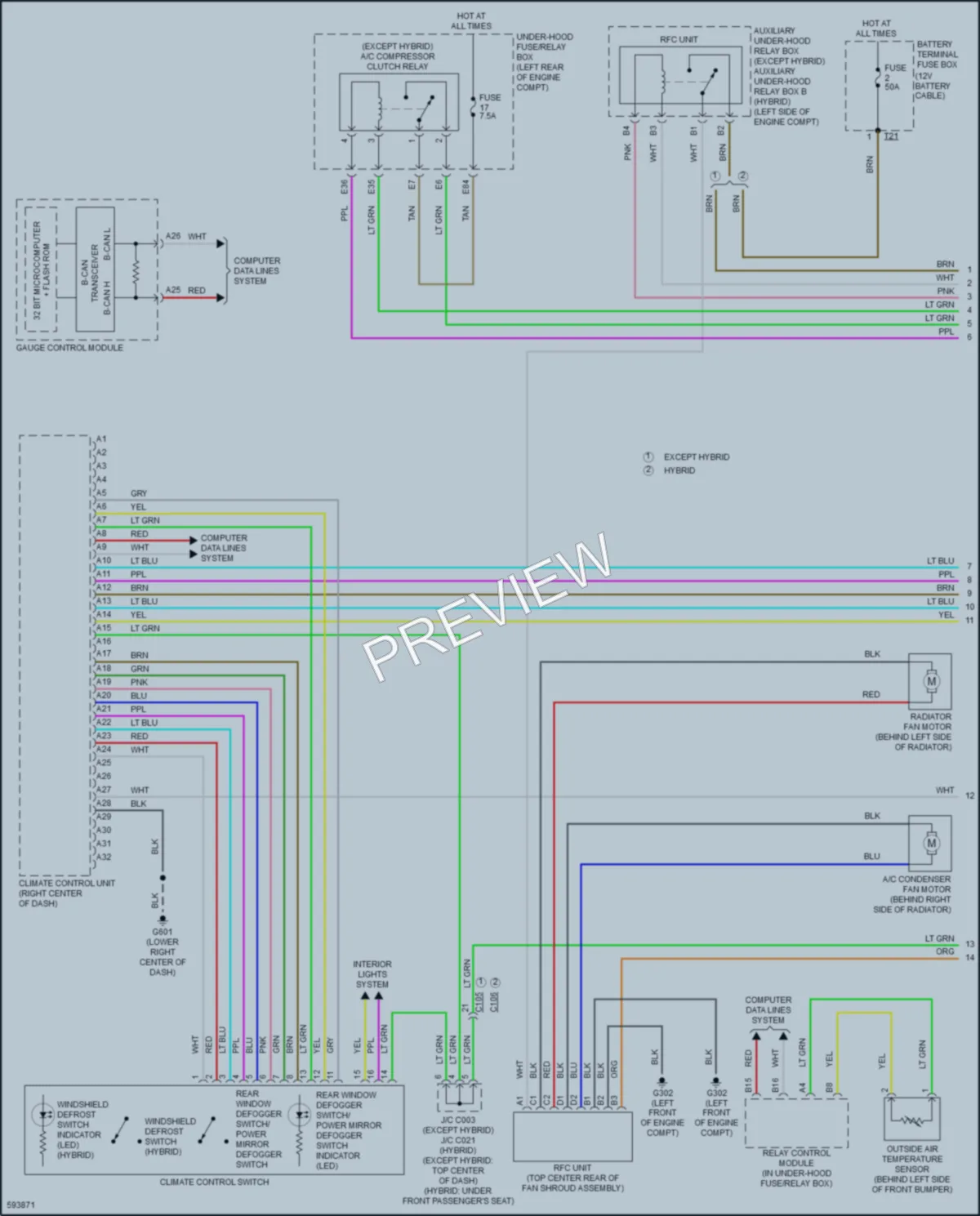 2018 Acura RLXSportHybrid Air Conditioning wiring diagram preview