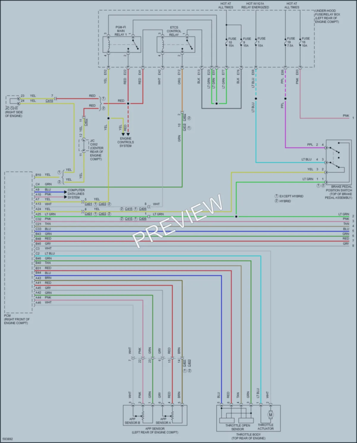 2018 Acura RLXSportHybrid Cruise Control wiring diagram preview