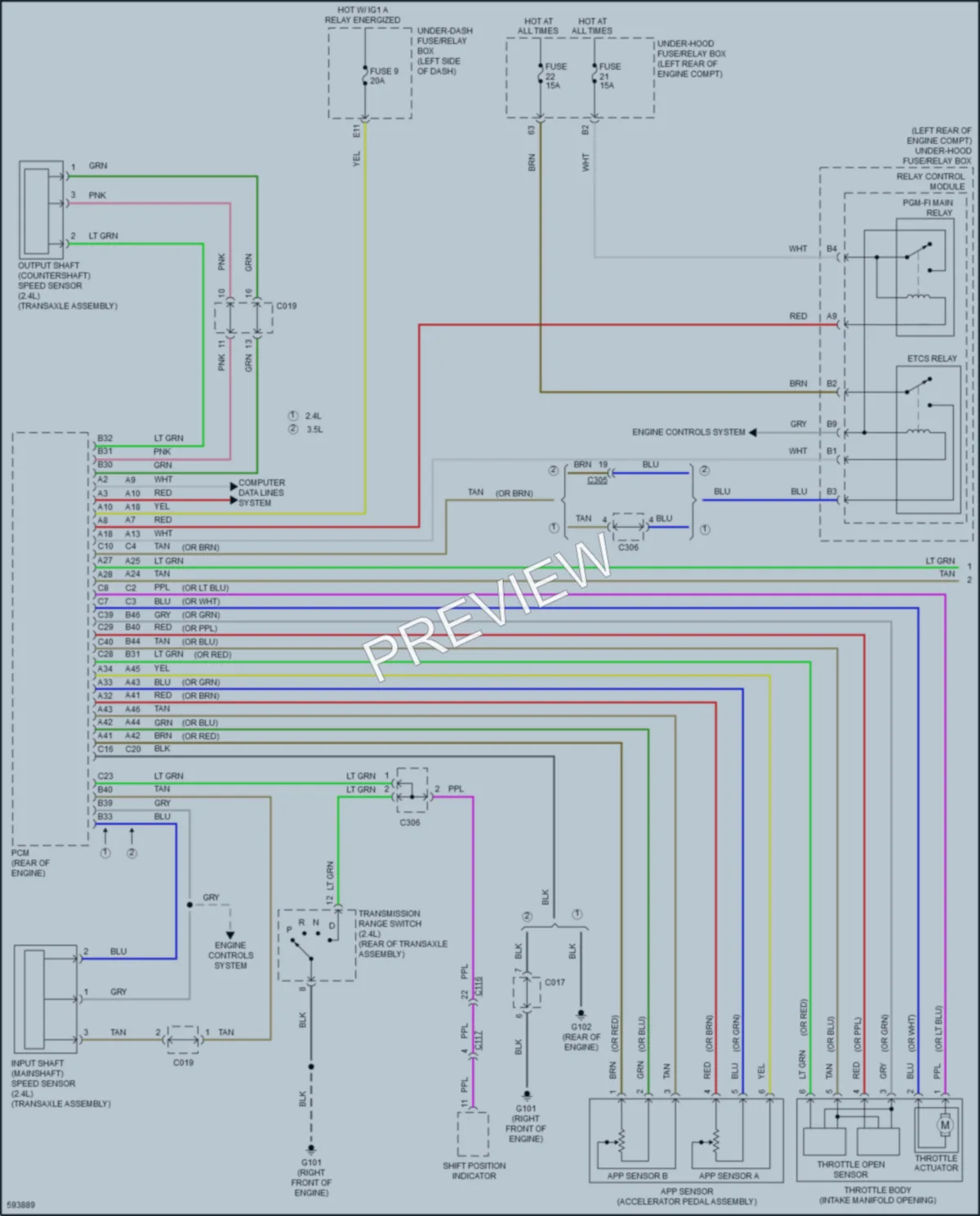 2018 Acura TLX Cruise Control wiring diagram preview