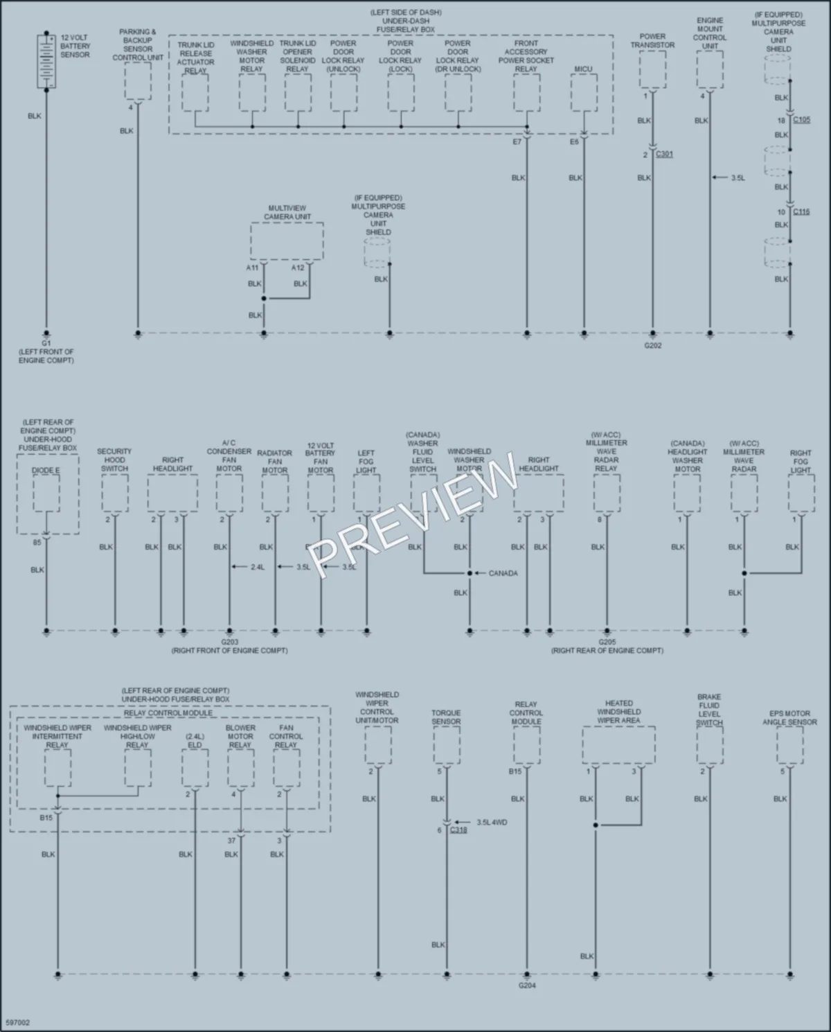 2018 Acura TLX Ground Distribution wiring diagram preview