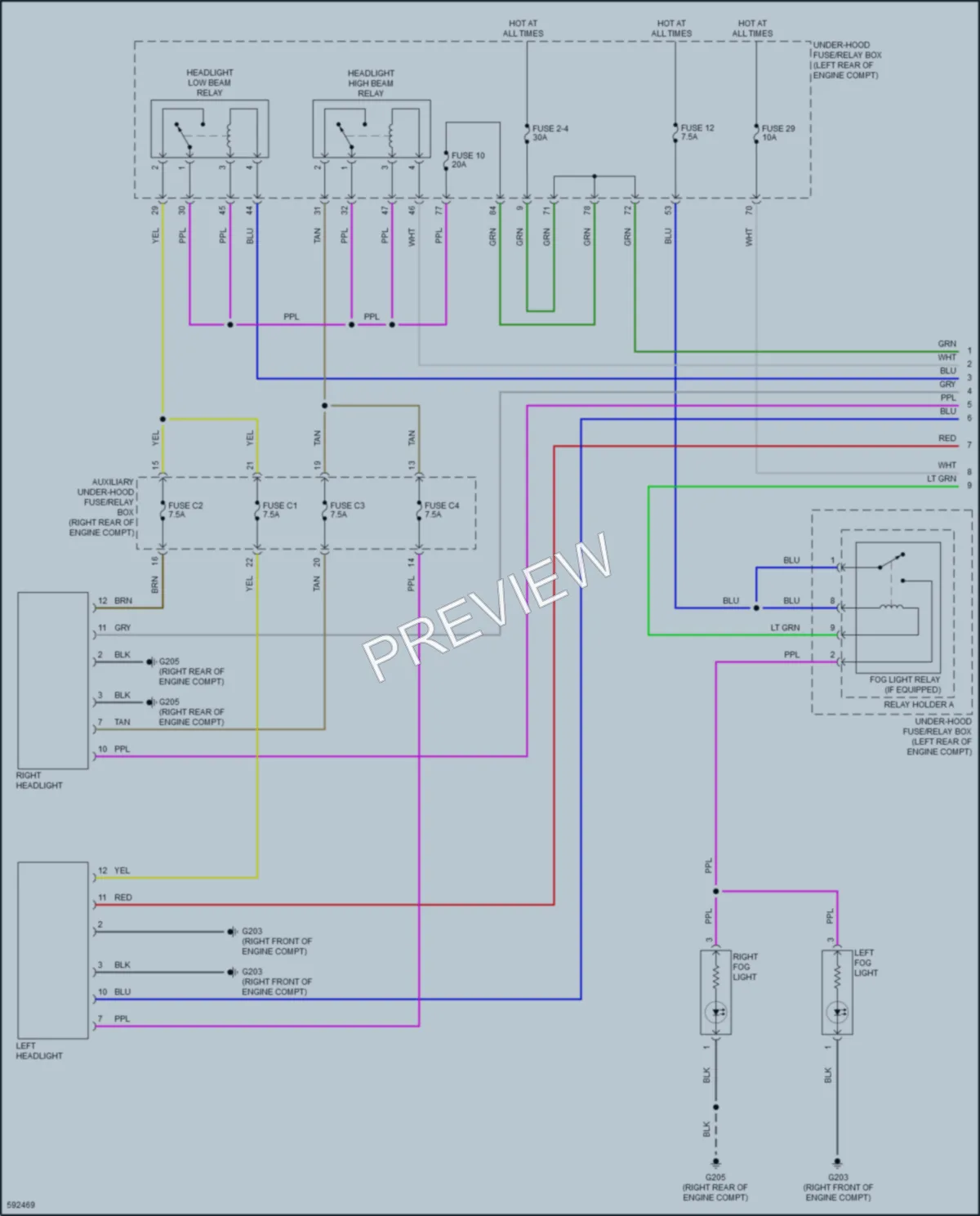 2018 Acura TLX Headlights wiring diagram preview