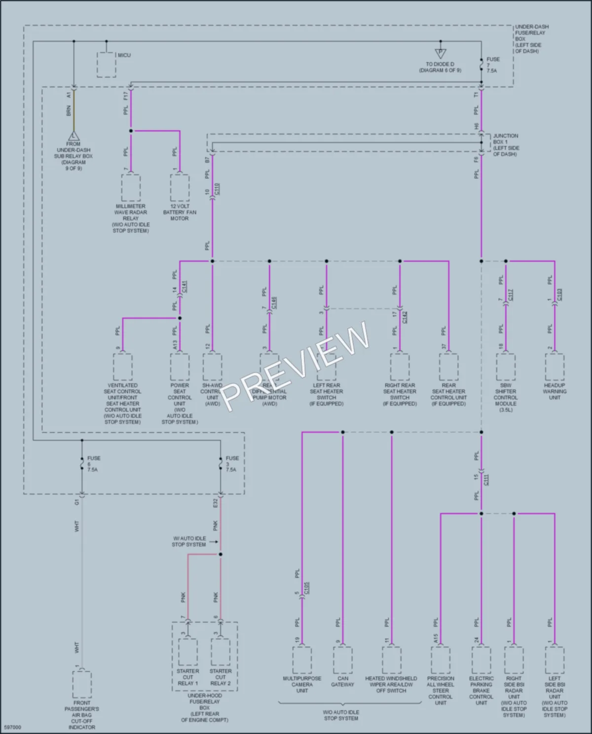 2018 Acura TLX Power Distribution wiring diagram preview