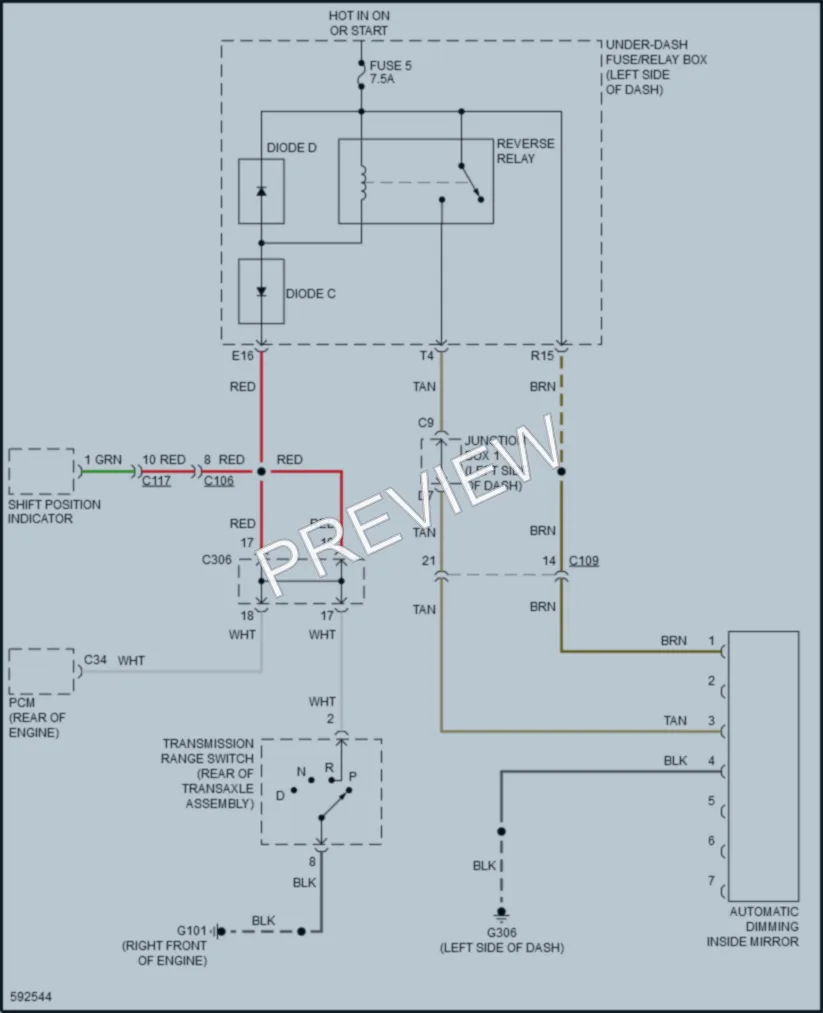 2018 Acura TLX Power Mirrors wiring diagram preview