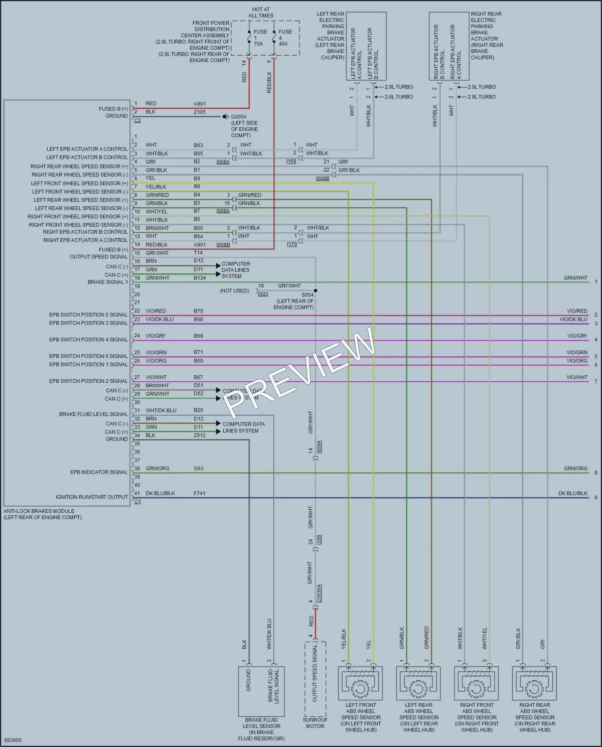 2018 AlfaRomeo Giulia Anti Lock Brakes wiring diagram preview