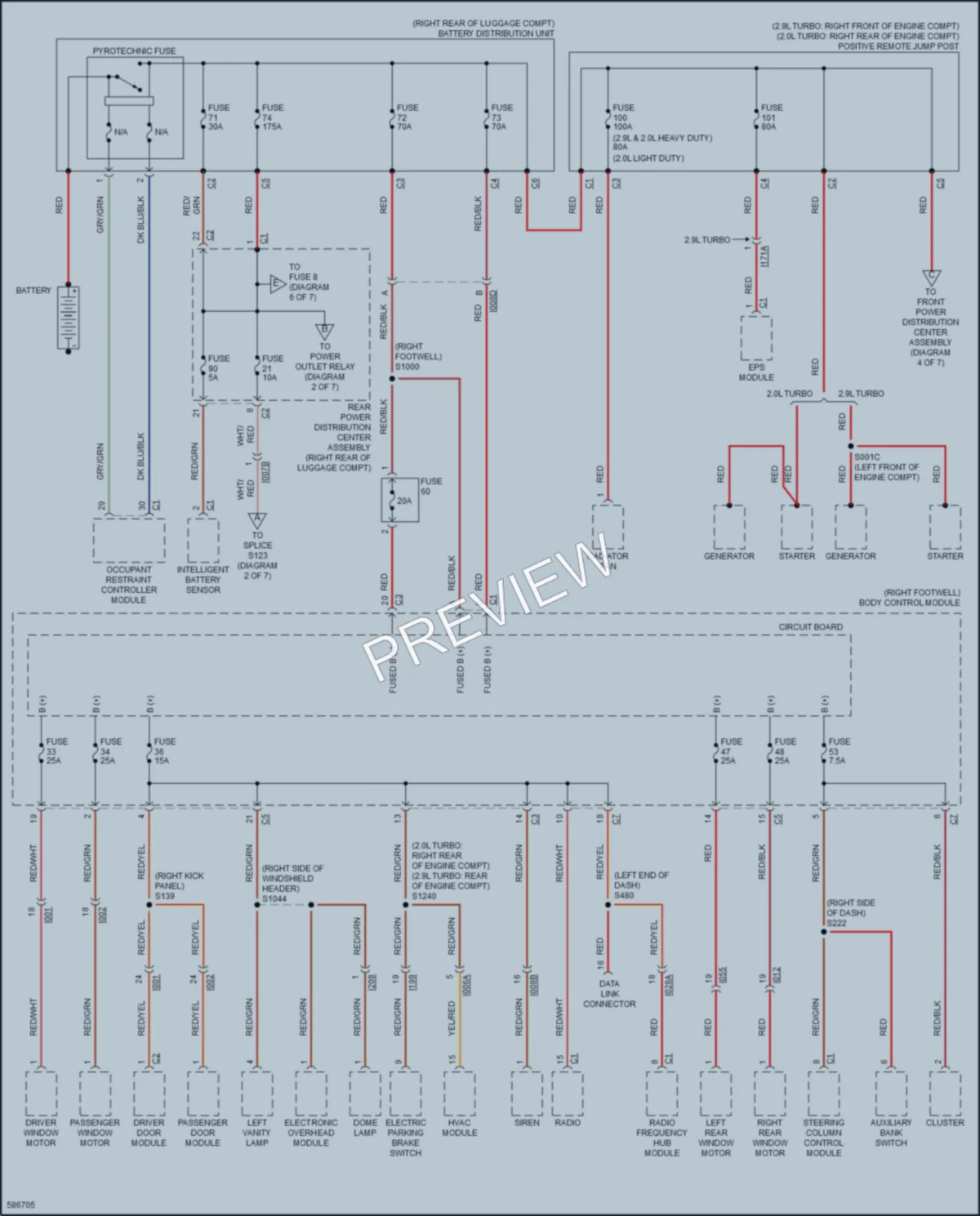 2018 AlfaRomeo Giulia Power Distribution wiring diagram preview