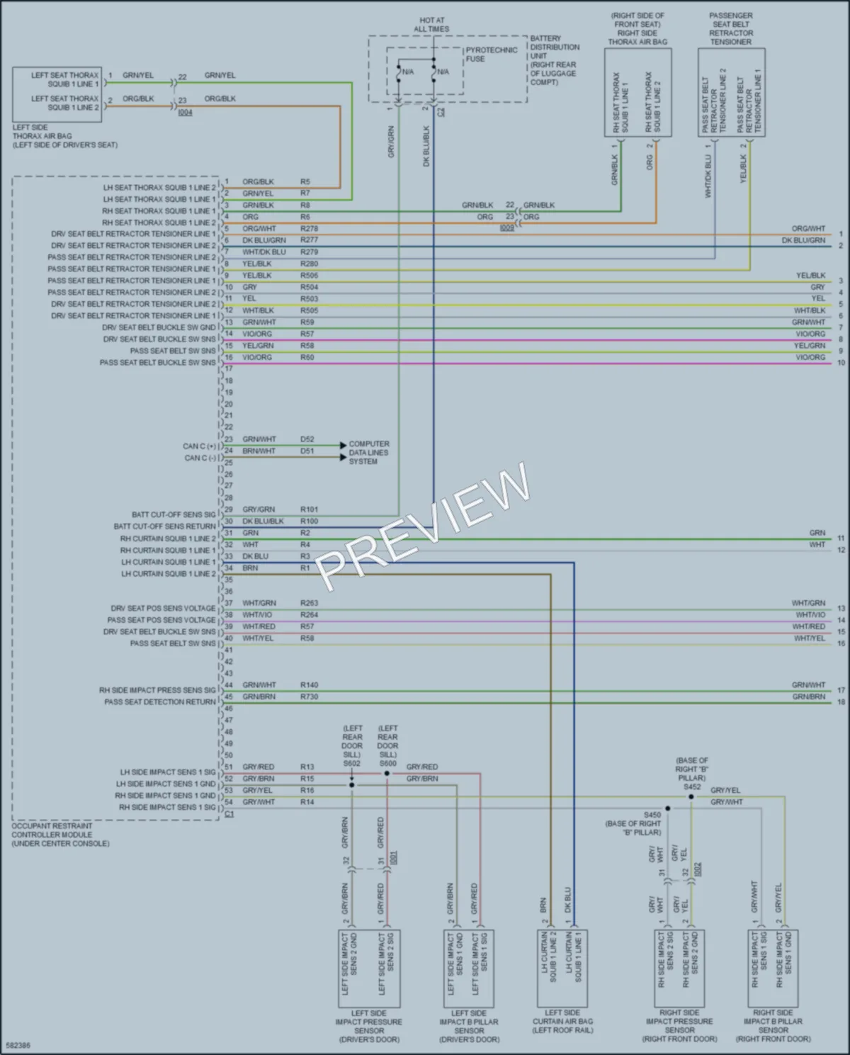 2018 AlfaRomeo Giulia Supplemental Restraints wiring diagram preview