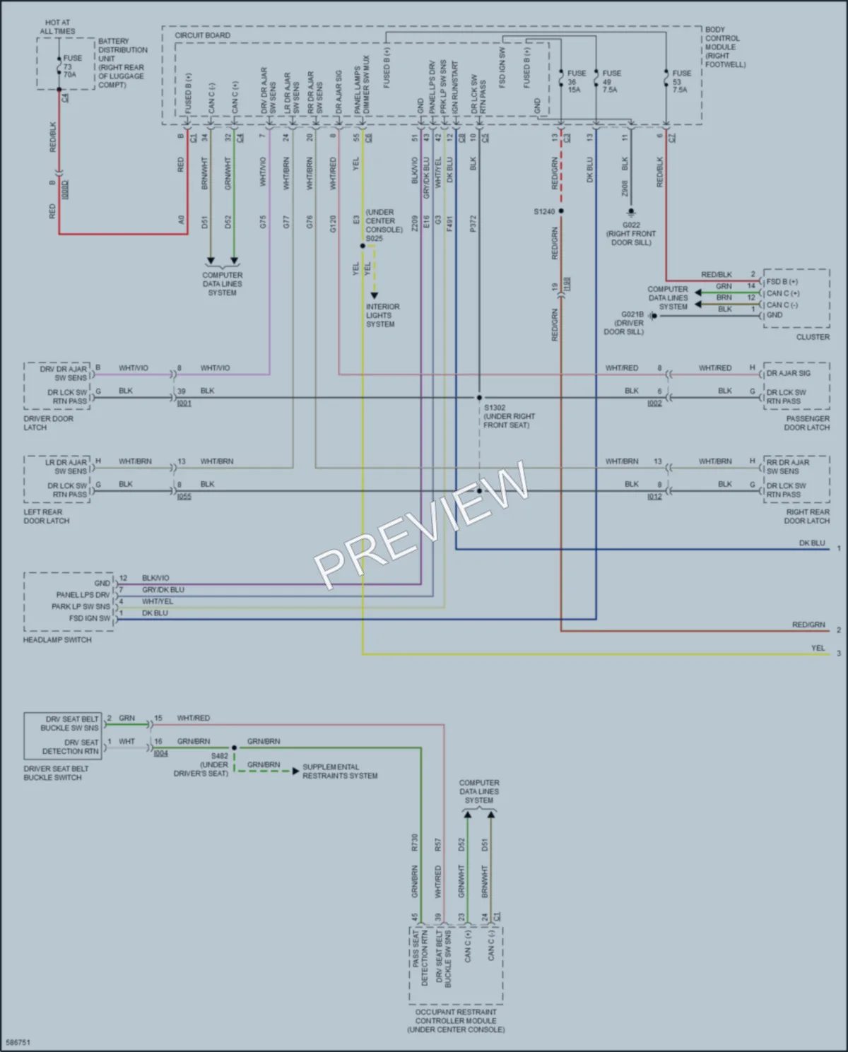 2018 AlfaRomeo Giulia Warning Systems wiring diagram preview