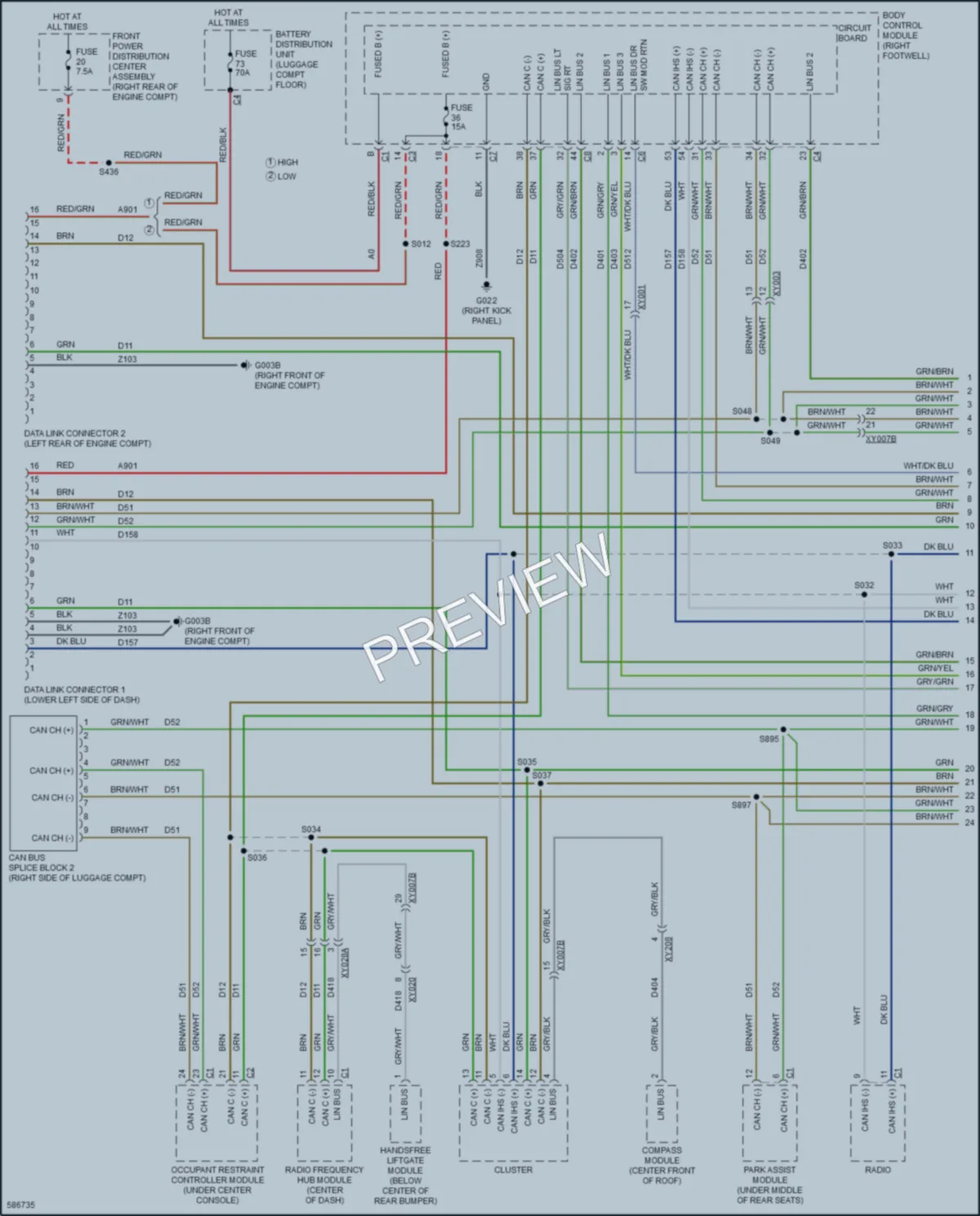 2018 AlfaRomeo Stelvio Computer Data Lines wiring diagram preview