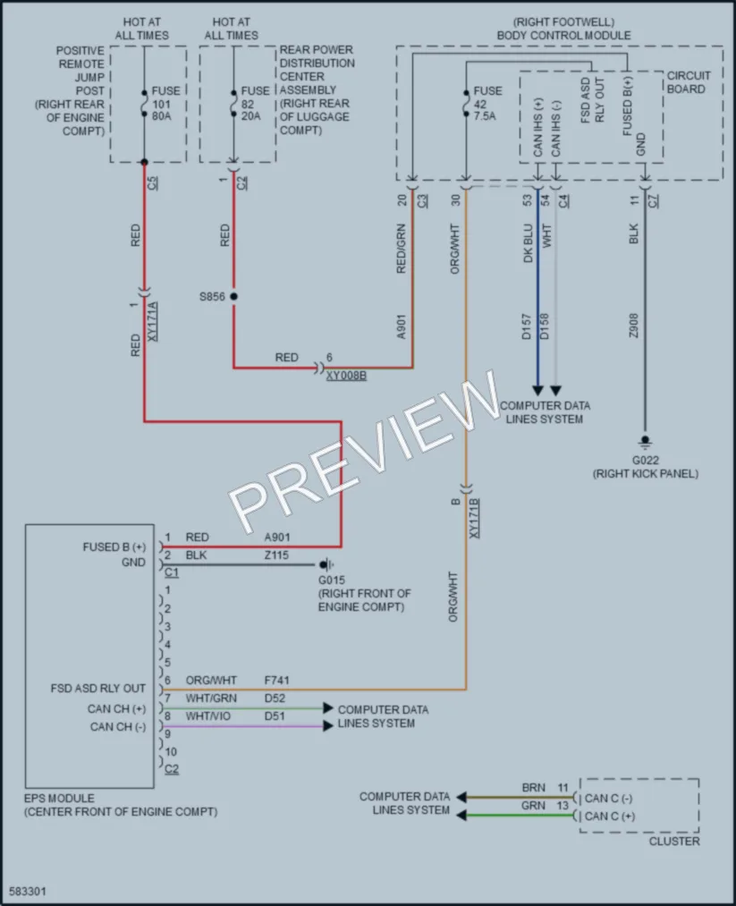 2018 AlfaRomeo Stelvio Electronic Power Steering wiring diagram preview