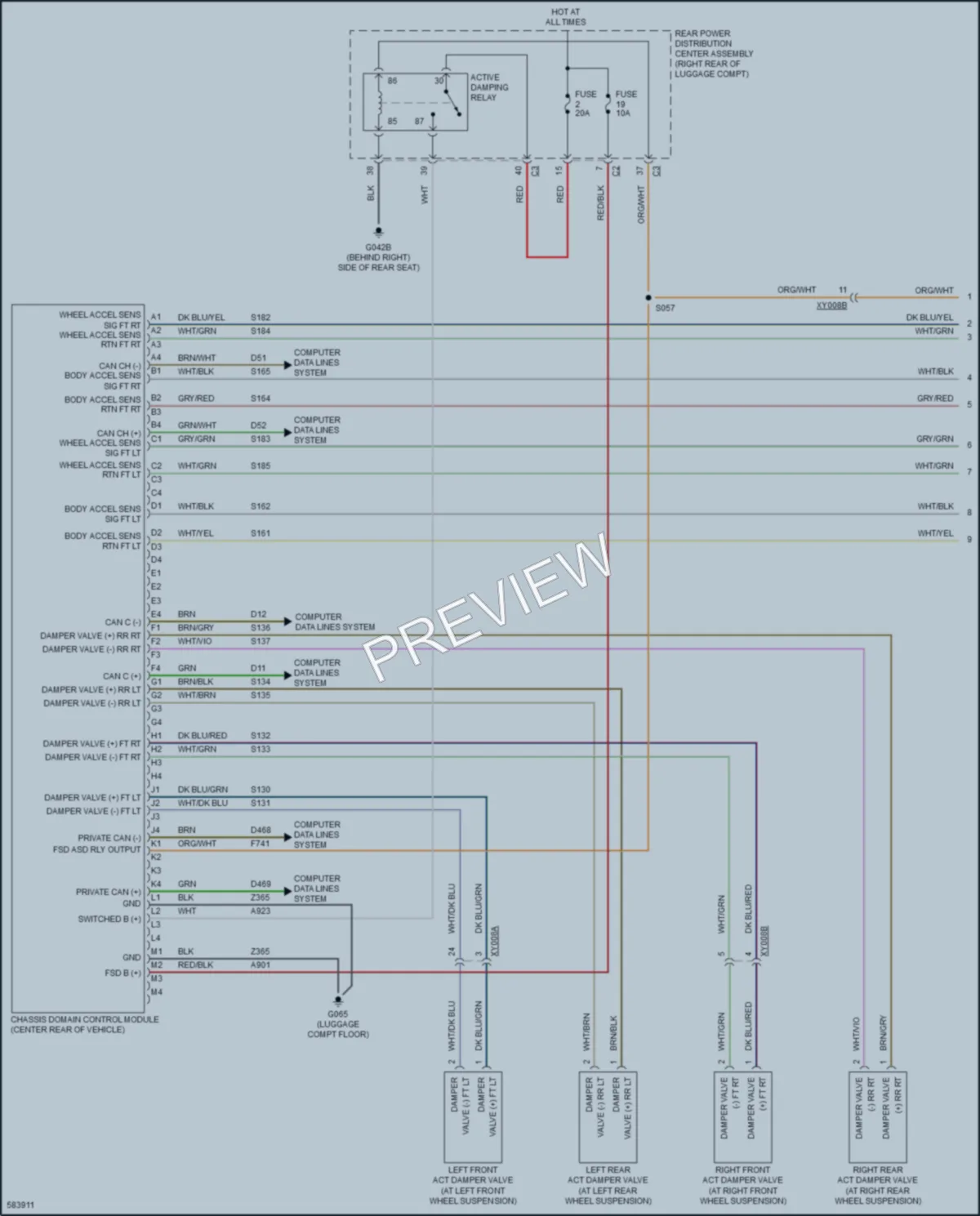 2018 AlfaRomeo Stelvio Electronic Suspension wiring diagram preview