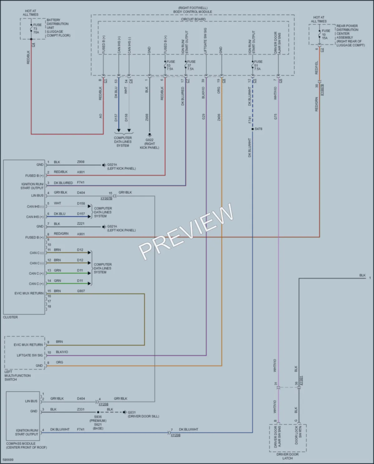2018 AlfaRomeo Stelvio Instrument Cluster wiring diagram preview