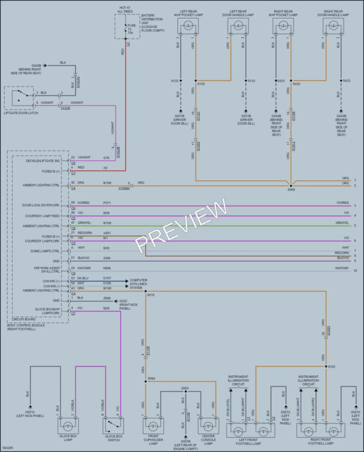2018 AlfaRomeo Stelvio Interior Lights wiring diagram preview