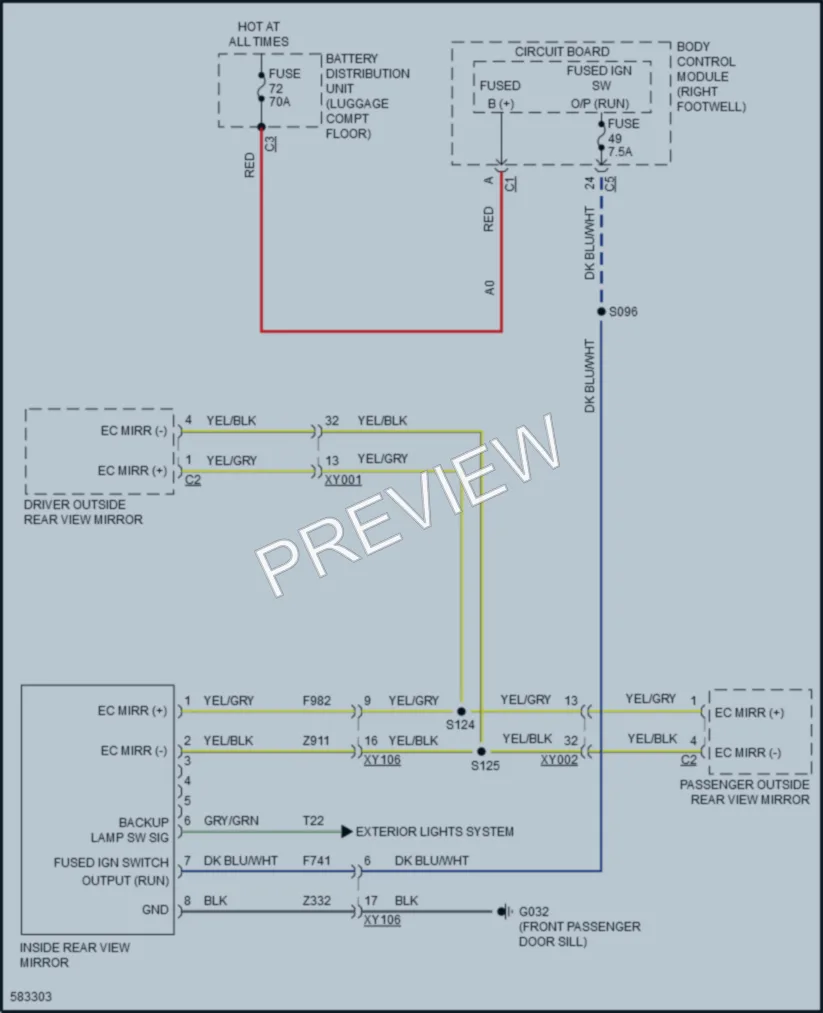 2018 AlfaRomeo Stelvio Power Mirrors wiring diagram preview