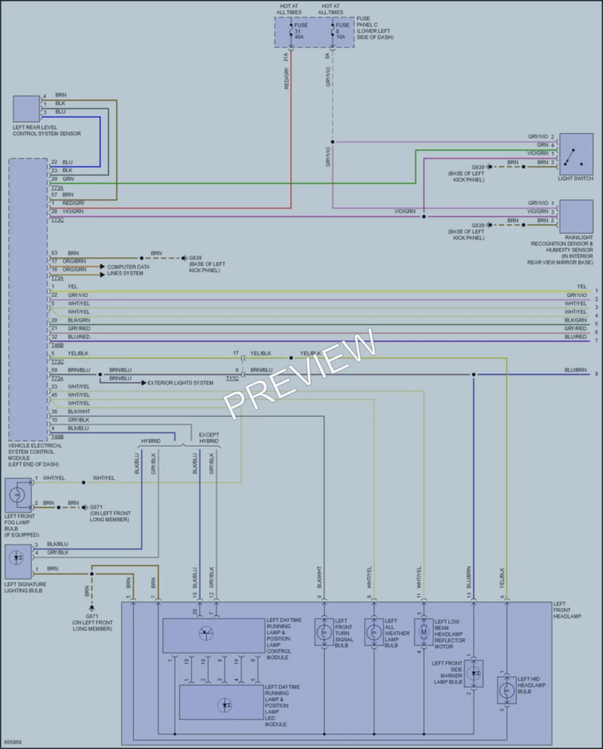 2018 Audi A3 Headlights wiring diagram preview