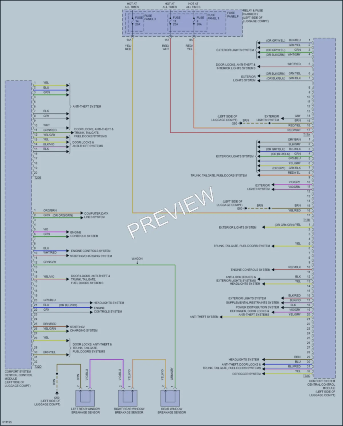2018 Audi A4 Body Control Modules wiring diagram preview