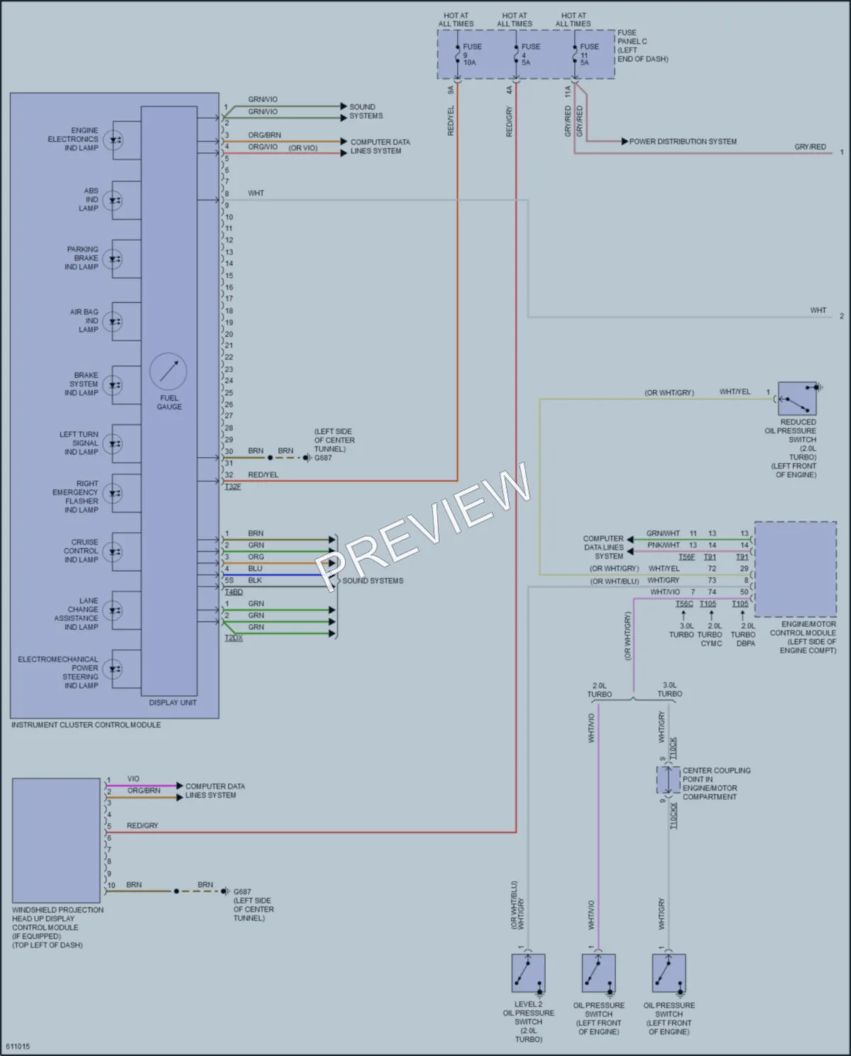 2018 Audi A4 Instrument Cluster wiring diagram preview