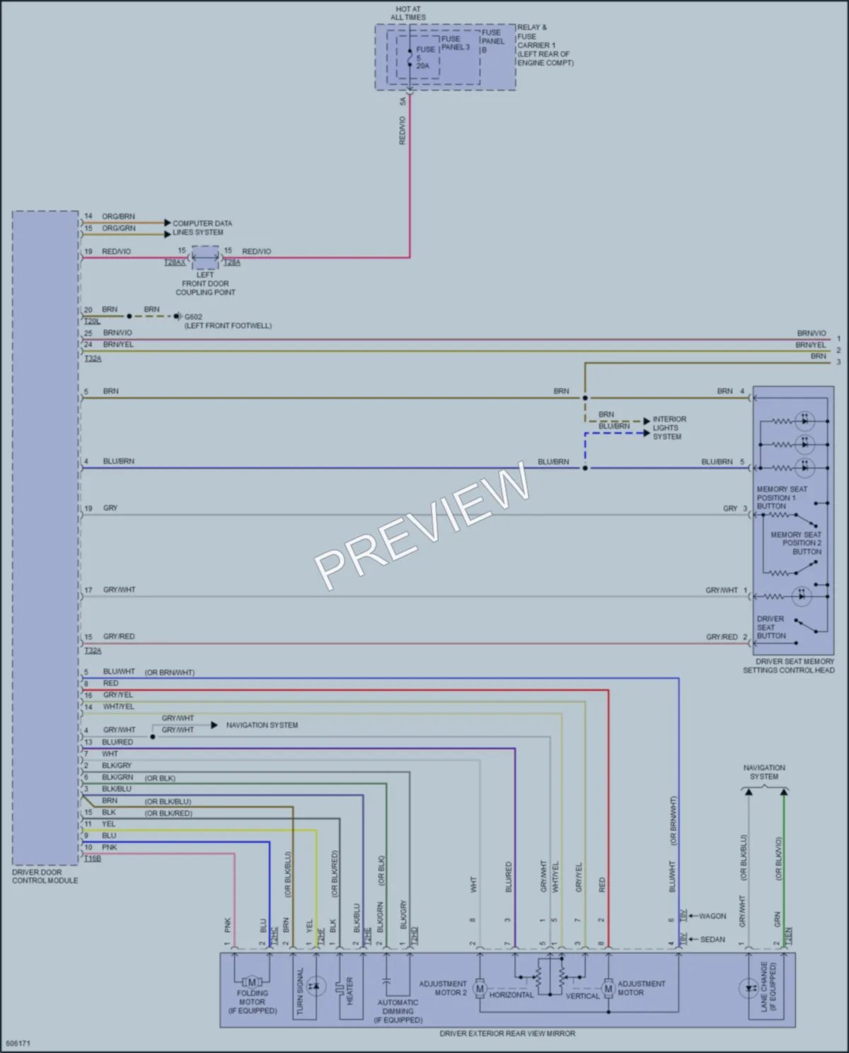 2018 Audi A4allroad Memory Systems wiring diagram preview