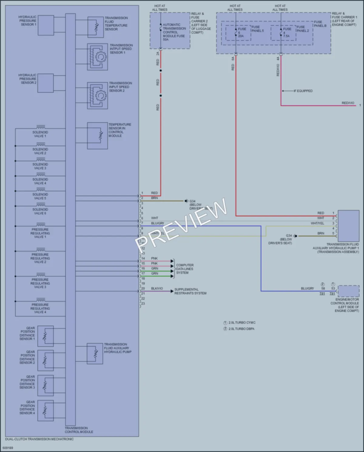 2018 Audi A4allroad Transmission wiring diagram preview