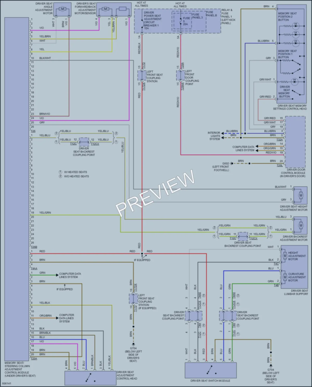 2018 Audi A5 Memory Systems wiring diagram preview
