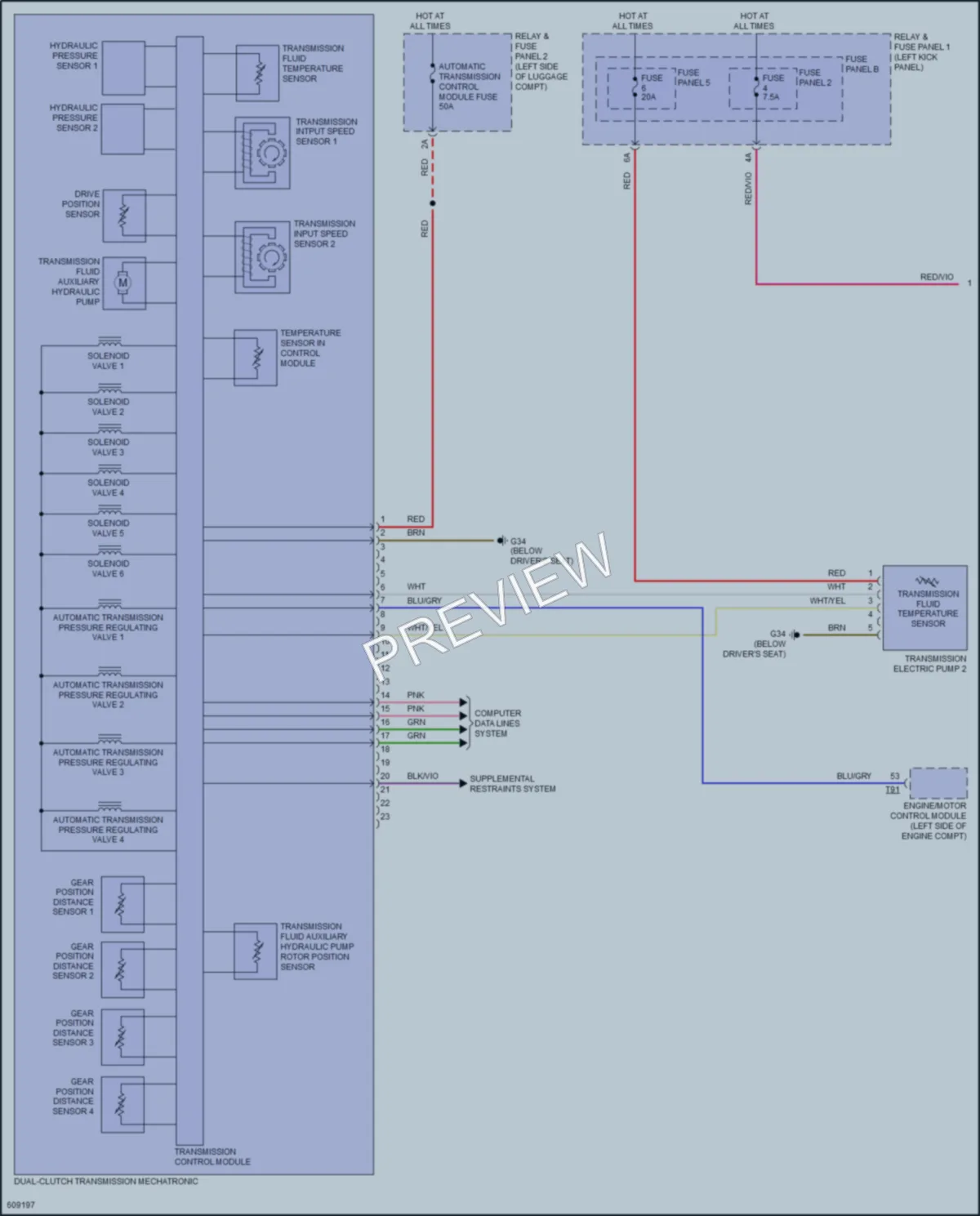 2018 Audi A5 Transmission wiring diagram preview