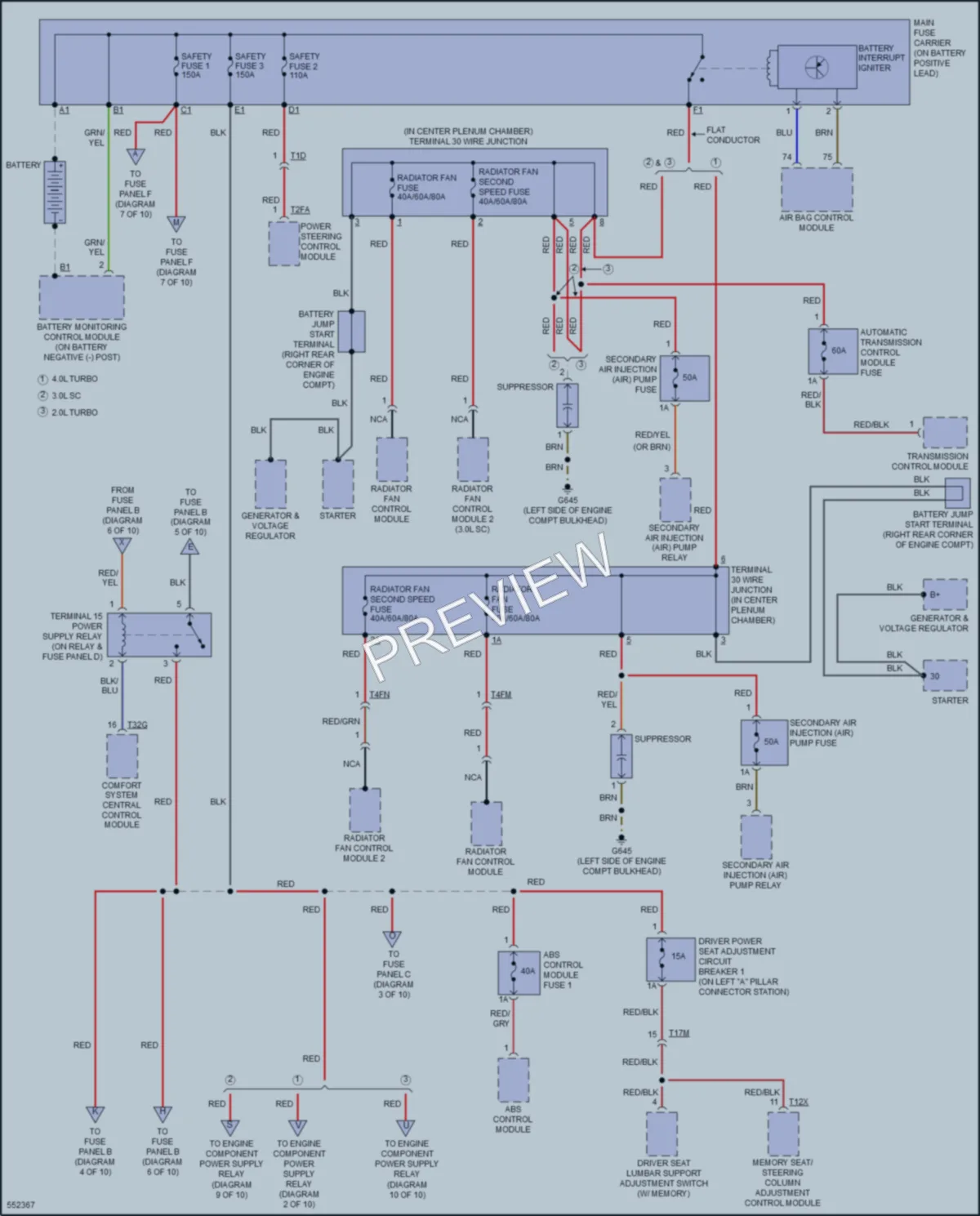 2018 Audi A6 Power Distribution wiring diagram preview
