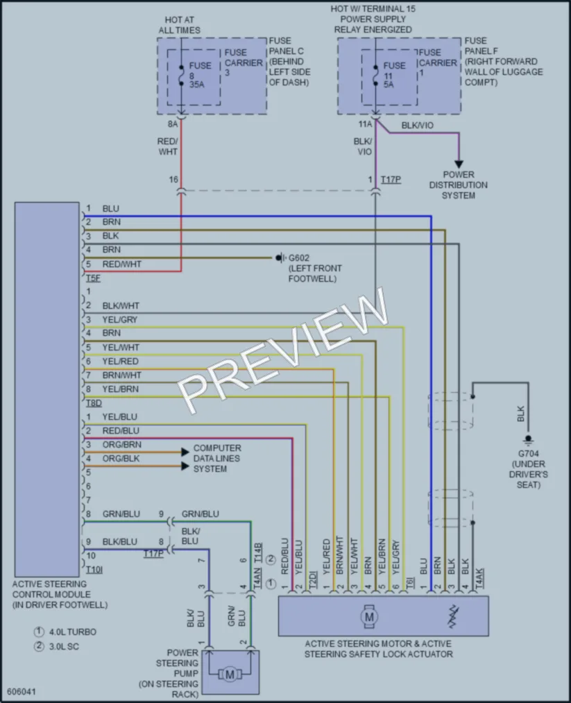 2018 Audi A8 Electronic Power Steering wiring diagram preview