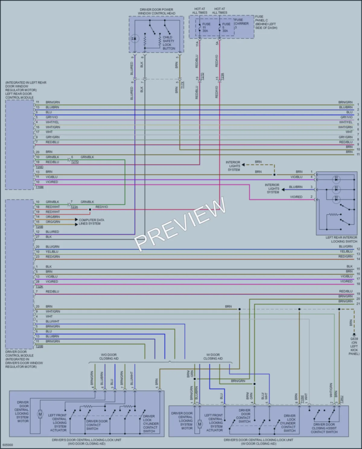 2018 Audi A8L Anti Theft wiring diagram preview