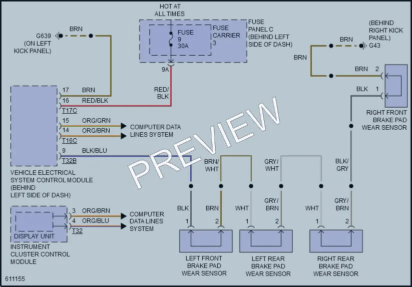 2018 Audi A8L Warning Systems wiring diagram preview